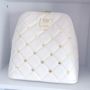 Loungefly Star Wars White Gold Rebel Mini Backpack